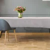Set Van Tafellaken + 4 Servetten Van Linnen En Katoen - Zwarte Rand - Taupegrijs - 170 X 250 Cm - Borina-OZAIA New
