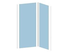 Set Van Twee Douchewandpanelen Inclusief Profielen- L90Cm X L120Cm X H210 Cm-Shower & Design