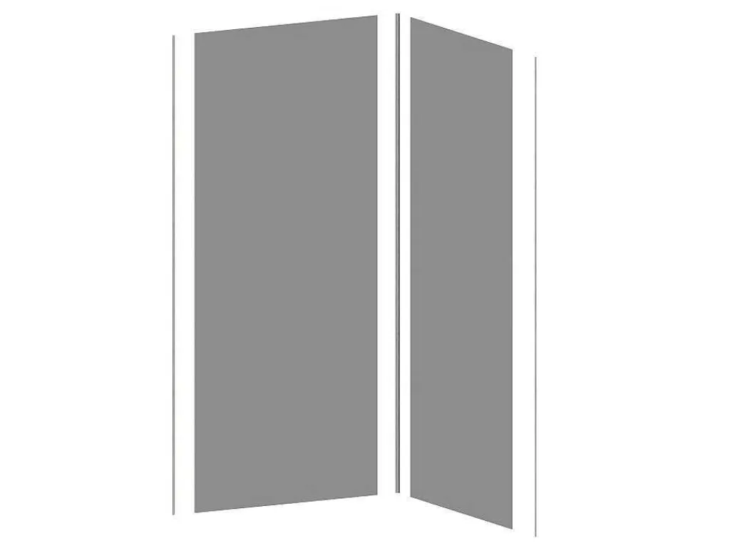 Set Van Twee Douchewandpanelen Inclusief Profielen- L90Cm X L120Cm X H210 Cm-Shower & Design Online