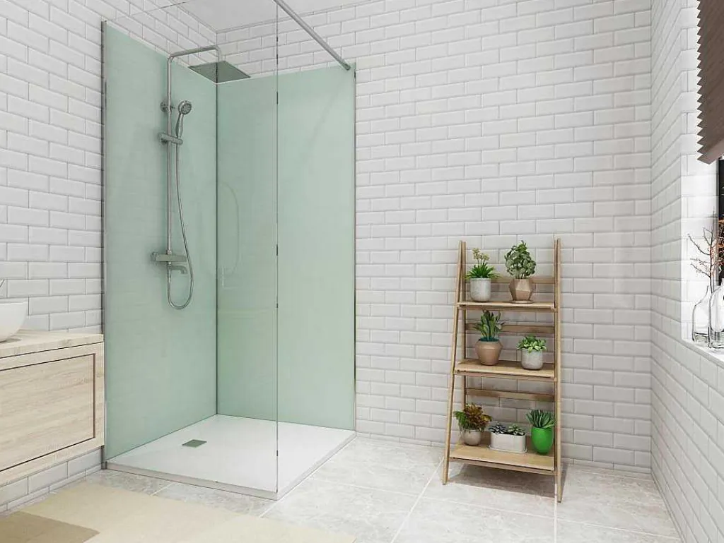 Set Van Twee Douchewandpanelen Inclusief Profielen - 2X L90Cm X H210 Cm-Shower & Design