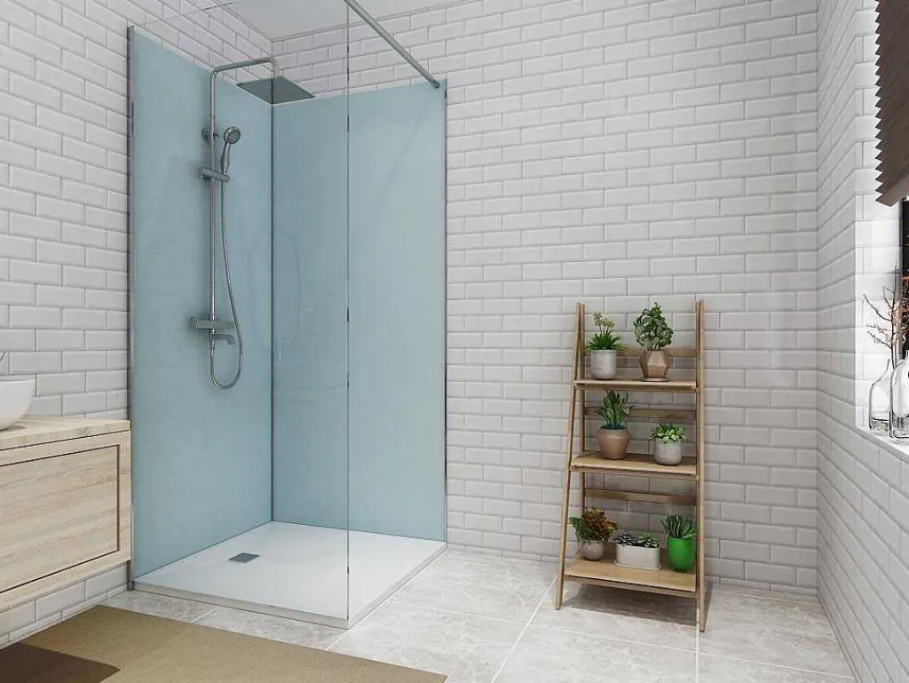 Set Van Twee Douchewandpanelen Inclusief Profielen - 2X L90Cm X H210 Cm-Shower & Design Best