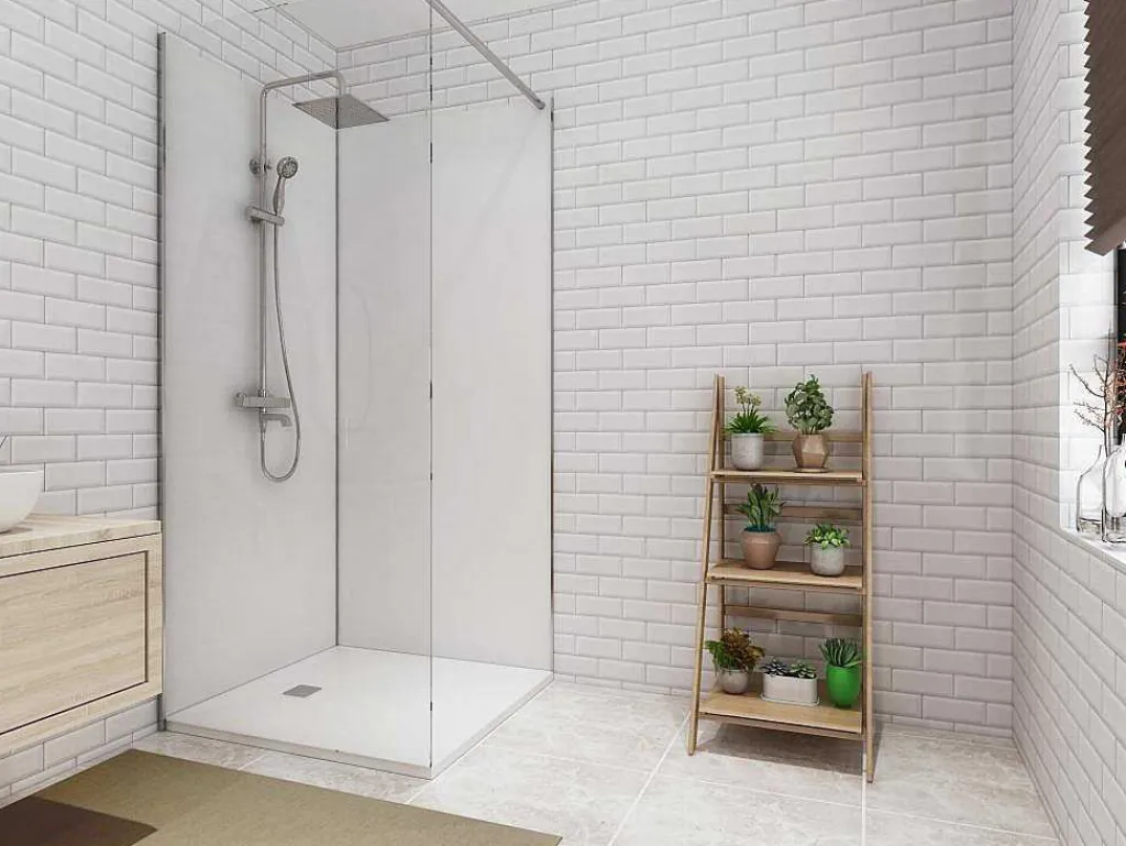 Set Van Twee Douchewandpanelen Inclusief Profielen - 2X L90Cm X H210 Cm-Shower & Design New