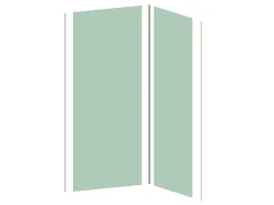 Set Van Twee Douchewandpanelen Inclusief Profielen - L90Cm X L120Cm X H210 Cm-Shower & Design Discount