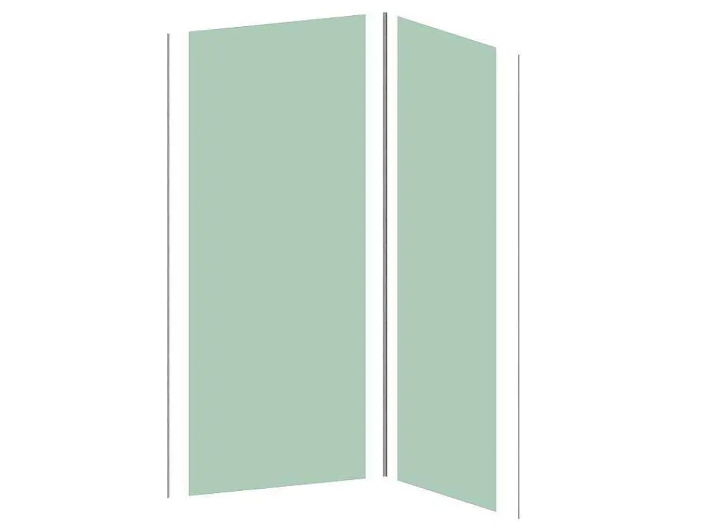 Set Van Twee Douchewandpanelen Inclusief Profielen - L90Cm X L120Cm X H210 Cm-Shower & Design Discount