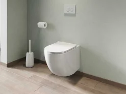 Set Voor Glanzend Witte Hang-Wc Met Voorwandsysteem En Bedieningsplaat - Javoine-Vente-unique Online