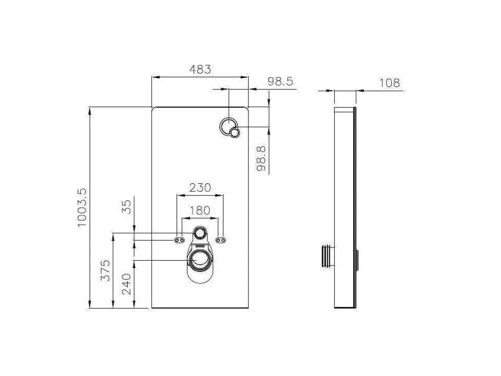 Set Voor Hang-Wc Van Glanzend Zwart Keramiek Met Decoratief Voorwandsysteem - Clemona-Vente-unique