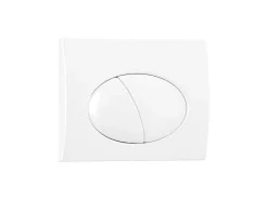 Set Voor Witte Hang-Wc Met Voorwandsysteem En Chroomkleurige Ovalen Bedieningsplaat - Clemona-Vente-unique Sale