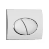 Set Voor Witte Hang-Wc Met Voorwandsysteem En Chroomkleurige Ovalen Bedieningsplaat - Clemona-Vente-unique