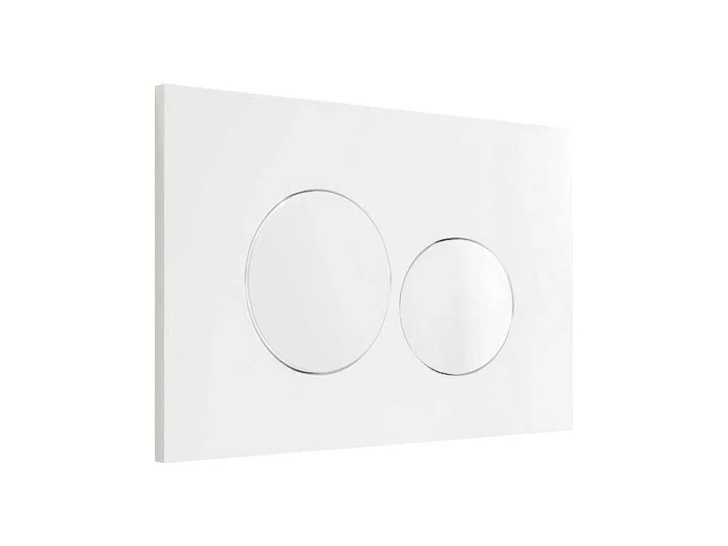 Set Voor Witte Hang-Wc Met Voorwandsysteem En Witte Ronde Bedieningsplaat - Clemona-Vente-unique New