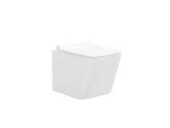 Set Voor Witte Hang-Wc Met Voorwandsysteem En Chroomkleurige Ronde Bedieningsplaat - Clemona-Vente-unique Discount
