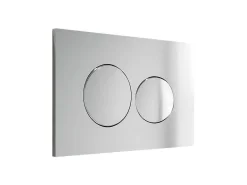 Set Voor Witte Hang-Wc Met Voorwandsysteem En Chroomkleurige Ronde Bedieningsplaat - Clemona-Vente-unique Discount