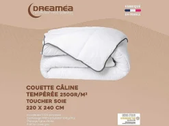 Set Zijdezacht Dekbed 220 X 240 Cm + 2 Hoofdkussens 60 X 60 Cm - Wit - Biesya-DREAMEA Clearance