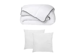 Set Zijdezacht Dekbed 200 X 200 Cm + 2 Hoofdkussens 60 X 60 Cm - Wit - Biesya-DREAMEA Hot