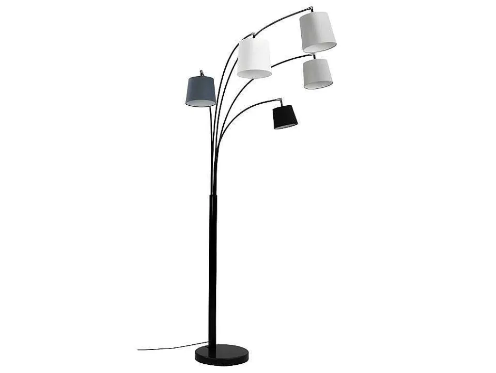Sfeerlamp Met 5 Lampen Kappen Varieta Van Metaal En Stof - H234 Cm-OZAIA Outlet