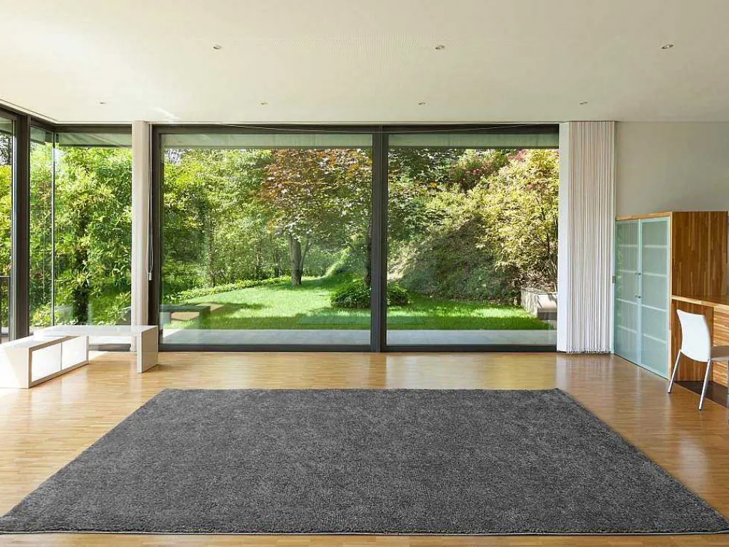 Shaggy Hoogpolig Tapijt - 160 X 230 Cm - Antraciet - Milinio-OZAIA Discount