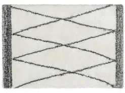 Shaggy Hoogpolig Tapijt Berberstijl Hania - Polyester - 200 X 290 Cm - Beige En Grijs-OZAIA New
