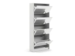 Shane Schoenenkast 4 Klapdeuren Met Spiegel 2R Wit.-Vente-unique Clearance