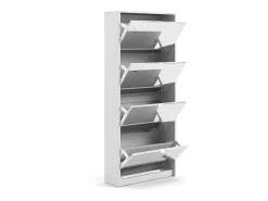 Shane Schoenenkast 4 Klapdeuren Met Spiegel 2R Wit.-Vente-unique Clearance