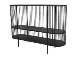 Sidetable Alexia - Metaal - 2 Planken - Zwart-Vente-unique Outlet
