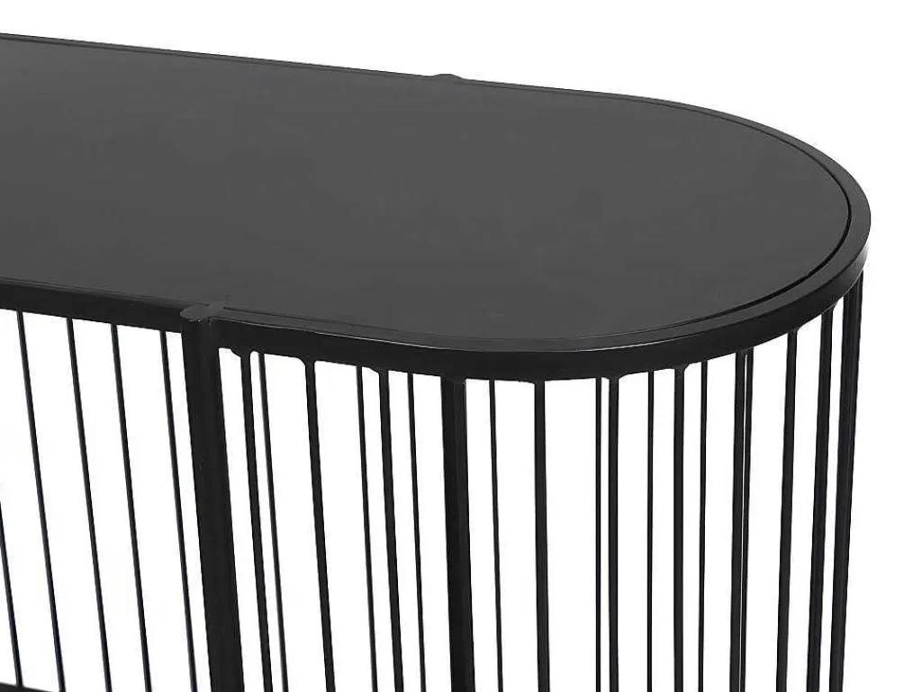 Sidetable Alexia - Metaal - 2 Planken - Zwart-Vente-unique Outlet