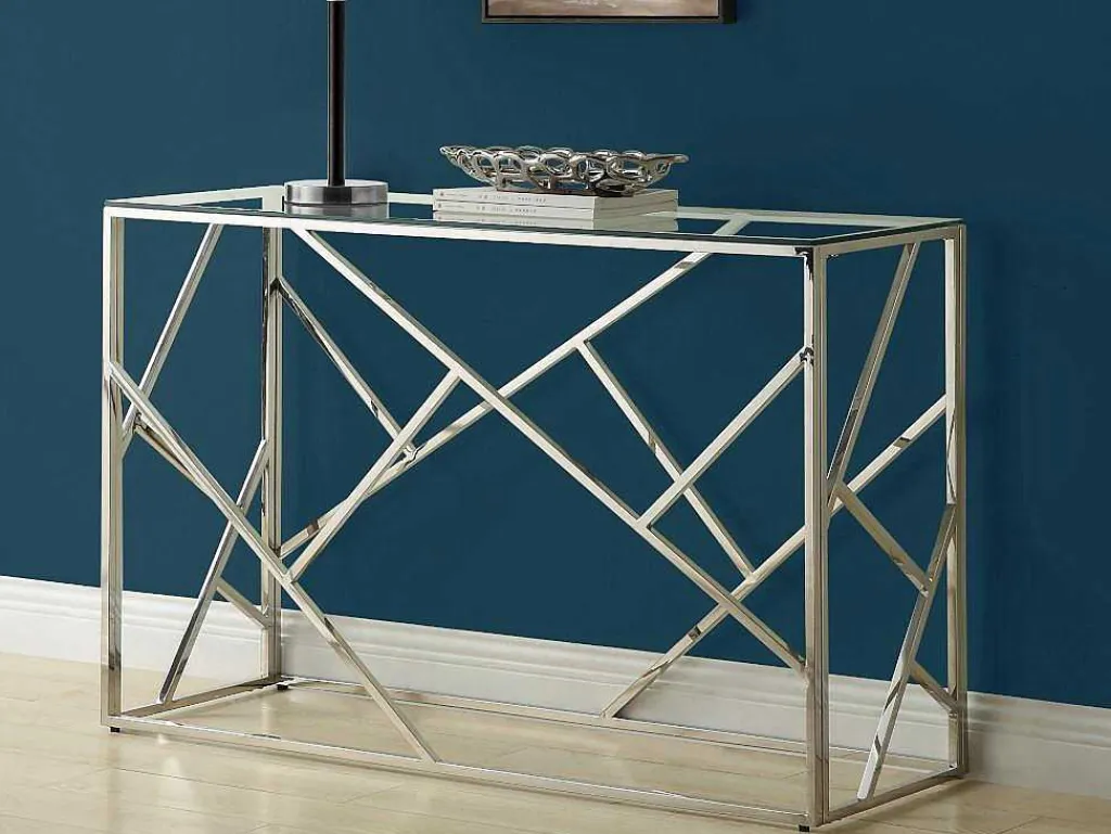 Sidetable Athena - Gehard Glas En Staal - Chroomkleurig - Van-PASCAL MORABITO Sale