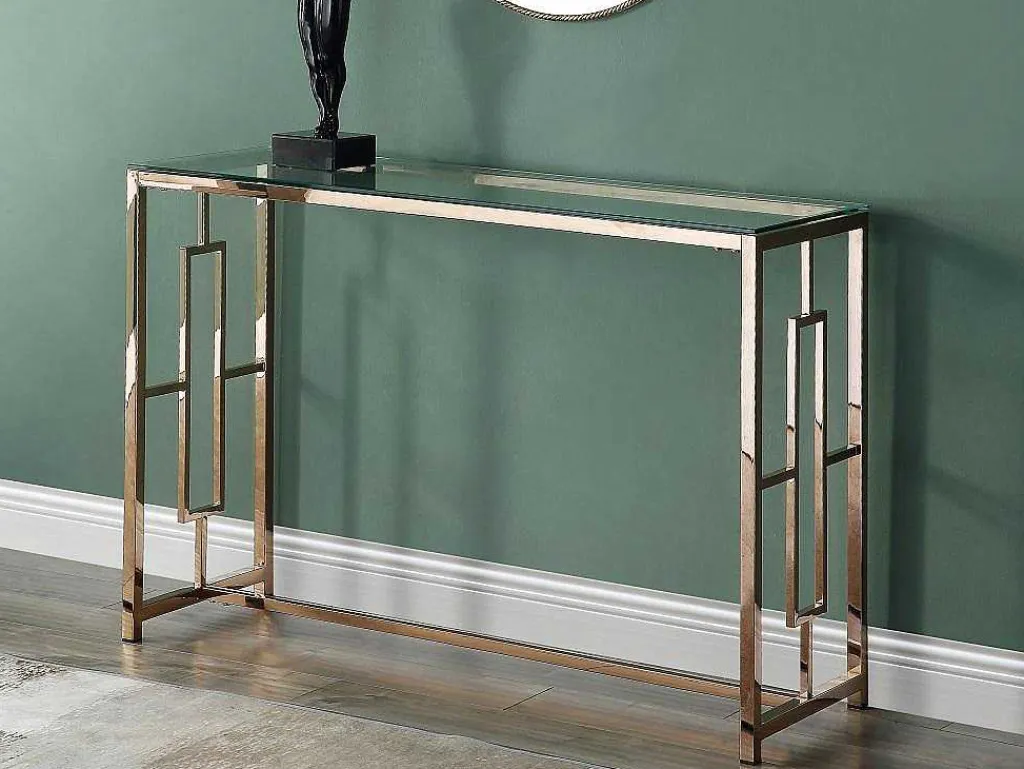 Sidetable Clotilde - Gehard Glas En Staal - Koperkleurig - Van-PASCAL MORABITO Outlet