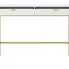Sidetable Met 2 Laden - Wit En Goudkleurig - Liouba Van-PASCAL MORABITO Hot