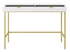 Sidetable Met 2 Laden - Wit En Goudkleurig - Liouba Van-PASCAL MORABITO Hot