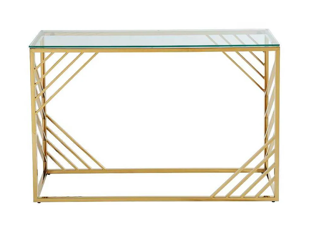 Sidetable Van Gehard Glas En Roestvrij Staal - Goud - Simato - Van-PASCAL MORABITO New