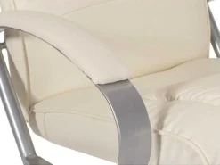 Siena Relaxfauteuil Met Kruk, Creme-Wit-Vente-unique Sale