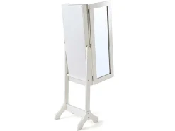 Sieradenkastje Met Spiegel Berenice - Mdf En Grenen - 120 X 39 X 30 Cm - Wit-OZAIA New