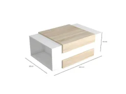 Simon Koffietafel, Wit, Sonoma, 100X60X35 Cm, Epikasa-Homemania Online
