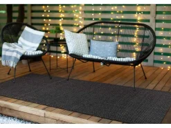 Sisal Tapijt, Loper Timo 0000 Buitenshuis Zwart 70X250 Cm-RugsX Discount