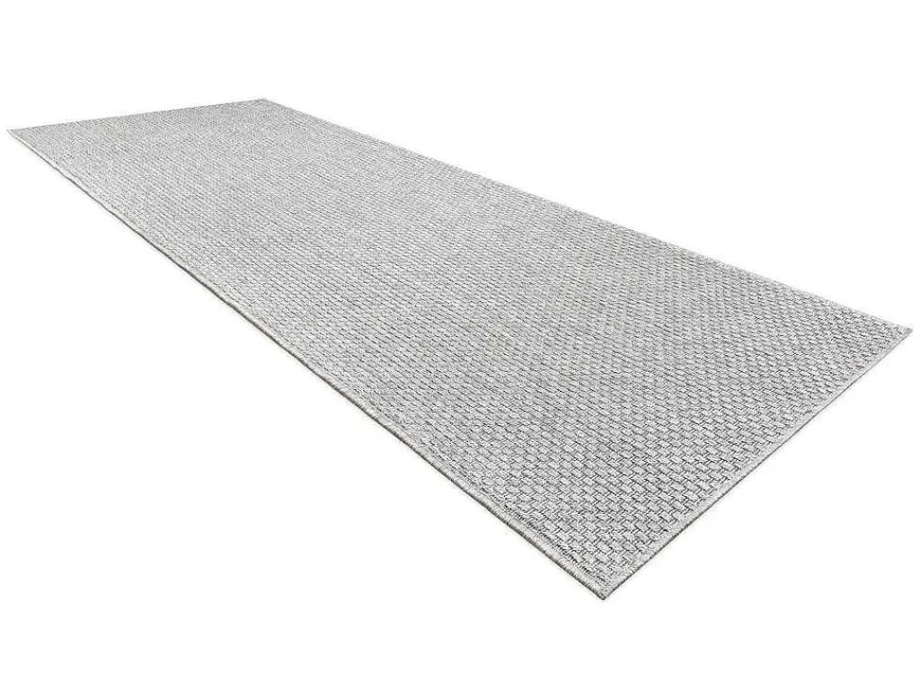 Sisal Tapijt, Loper Timo 6272 Buitenshuis Grijskleuring 80X250 Cm-RugsX Discount