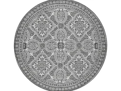 Sisal Tapijt Sisal Loft 21193 Rond Boho Ivoor/Zilver/Grijskleuring Cercle 120 Cm-RugsX Sale