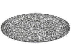 Sisal Tapijt Sisal Loft 21193 Rond Boho Ivoor/Zilver/Grijskleuring Cercle 120 Cm-RugsX Sale
