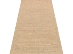 Sisal Tapijt Timo 5979 Buitenshuis Kader Donker Beige 240X330 Cm-RugsX Outlet
