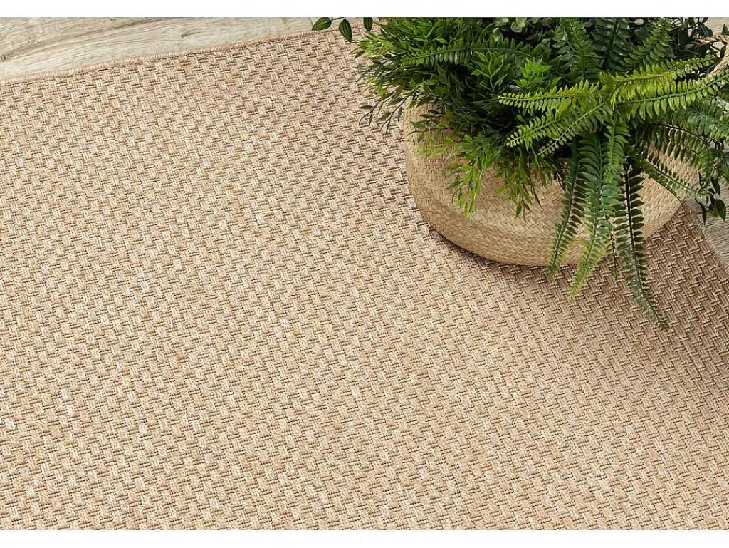 Sisal Tapijt Timo 6272 Buitenshuis Donker Beige 240X330 Cm-RugsX Online