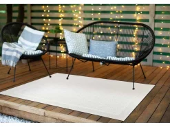Sisal Tapijt Timo 5979 Buitenshuis Kader Wit 140X190 Cm-RugsX Hot