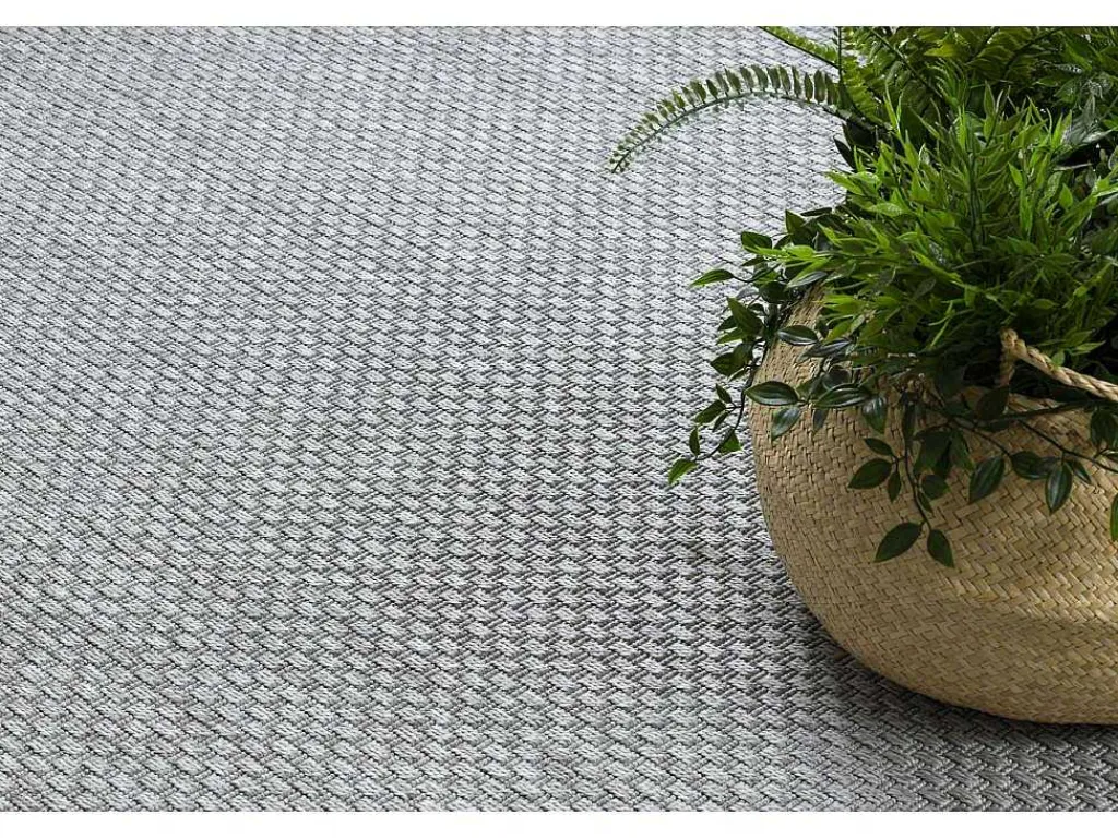 Sisal Tapijt Timo 6272 Buitenshuis Grijskleuring 80X150 Cm-RugsX Best
