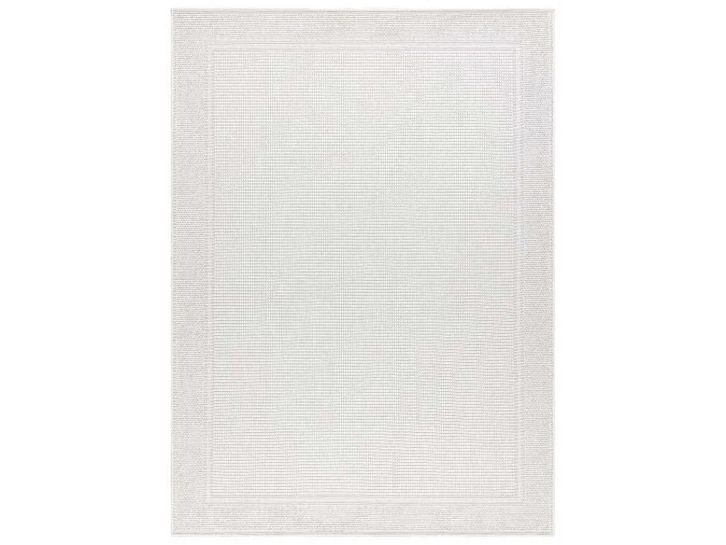 Sisal Tapijt Timo 5979 Buitenshuis Kader Wit 180X270 Cm-RugsX Outlet