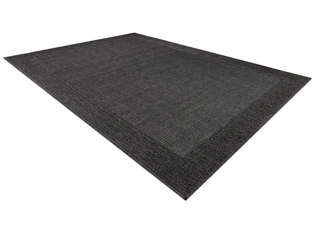 Sisal Tapijt Timo 5000 Buitenshuis Kader Zwart 80X150 Cm-RugsX Hot