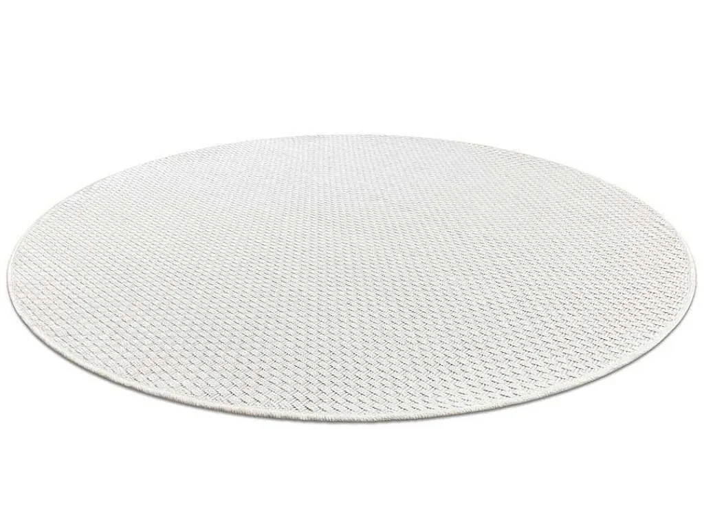 Sisal Tapijt Timo 6272 Cirkel Buitenshuis Wit Cercle 200 Cm-RugsX Hot