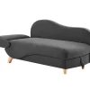 Slaapbank Van Antraciete Stof Met Opbergruimte - Hoek Rechts - Penelope-Vente-unique Outlet
