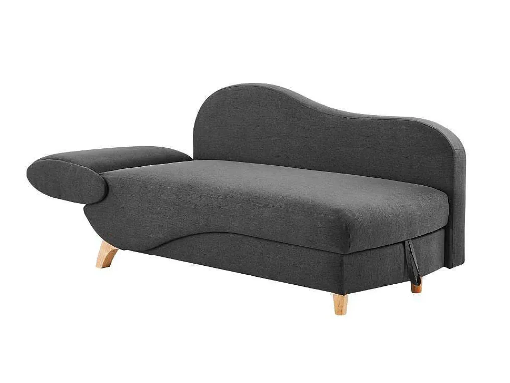 Slaapbank Van Antraciete Stof Met Opbergruimte - Hoek Rechts - Penelope-Vente-unique Outlet
