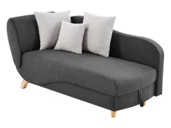 Slaapbank Van Antraciete Stof Met Opbergruimte - Hoek Rechts - Penelope-Vente-unique Outlet