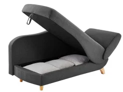 Slaapbank Van Antraciete Stof Met Opbergruimte - Hoek Links - Penelope-Vente-unique Discount