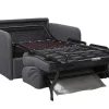 Slaapfauteuil Met Matras Van Stof Nadoa - Slaapafmeting 70 Cm - Antraciet-Vente-unique