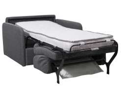 Slaapfauteuil Met Matras Van Stof Nadoa - Slaapafmeting 70 Cm - Antraciet-Vente-unique
