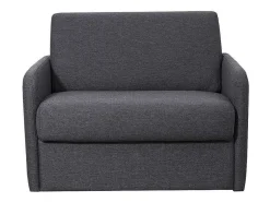 Slaapfauteuil Met Matras Van Stof Nadoa - Slaapafmeting 70 Cm - Antraciet-Vente-unique